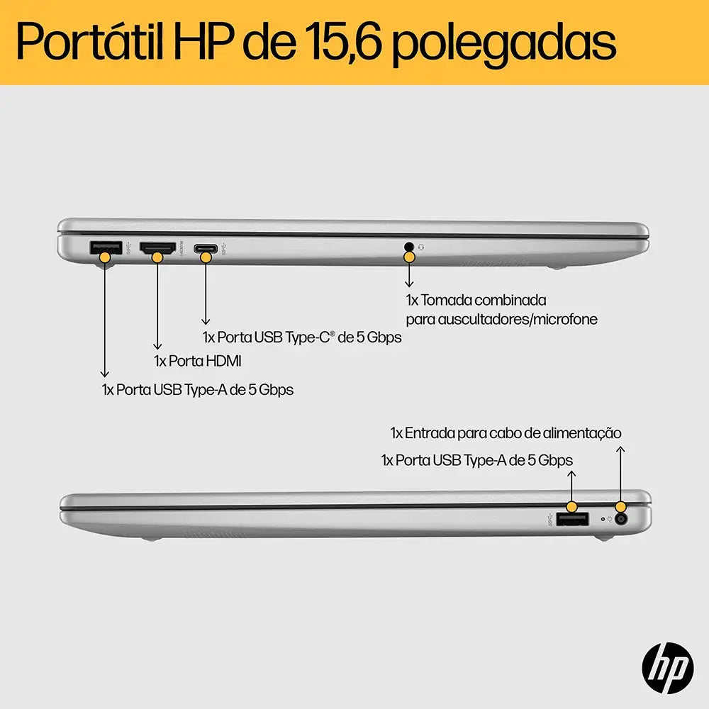 Portátil HP Laptop 15-fc0008np 15.6" Prateado Natural