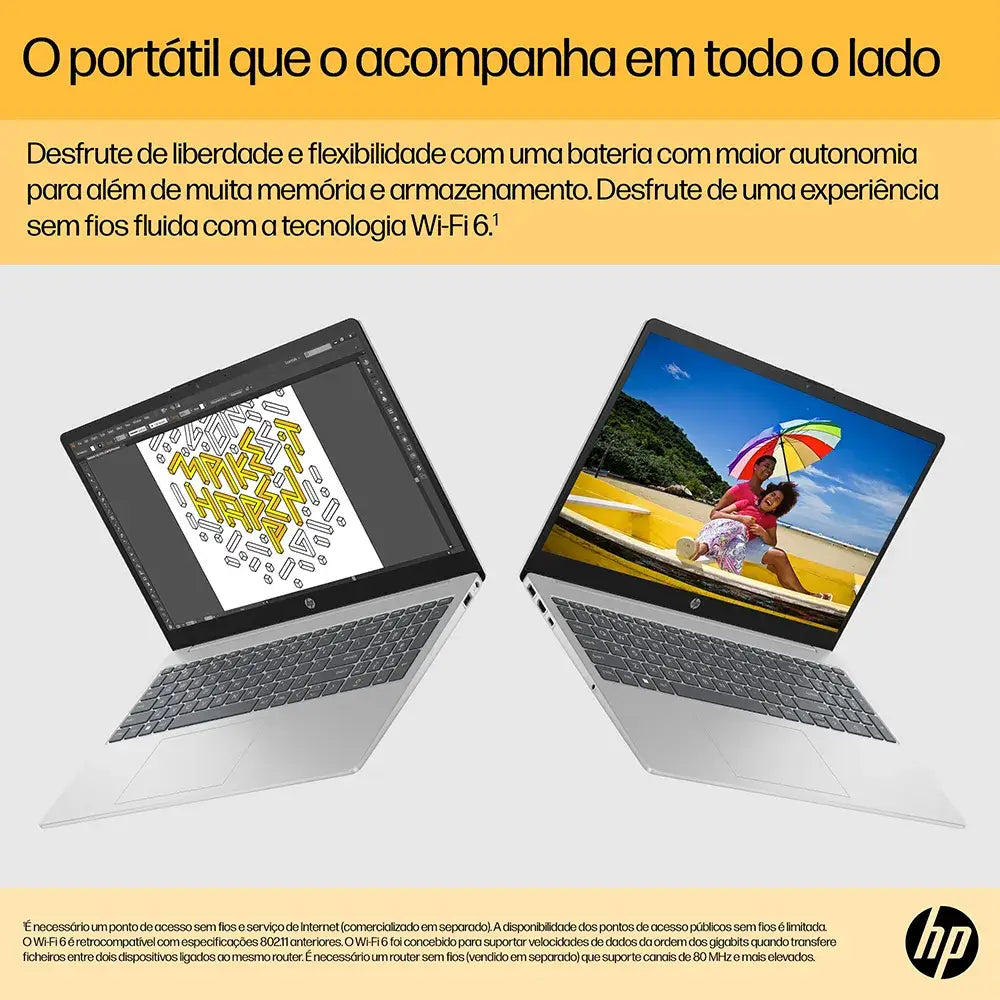 Portátil HP Laptop 15-fc0008np 15.6" Prateado Natural