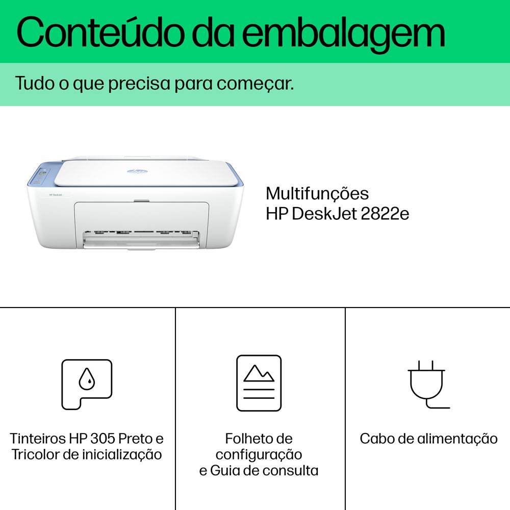 Impressora HP DeskJet 2822e