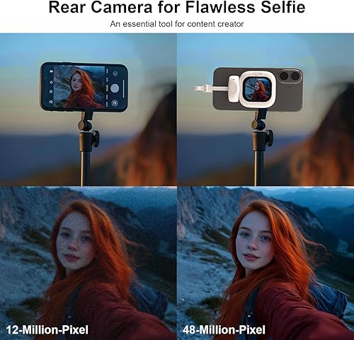 Zuno mini tela amoled magnética selfie monitor tela de controle remoto 700nits para iphone 5-12 13 14 15 16 pro vlog meninas presentes