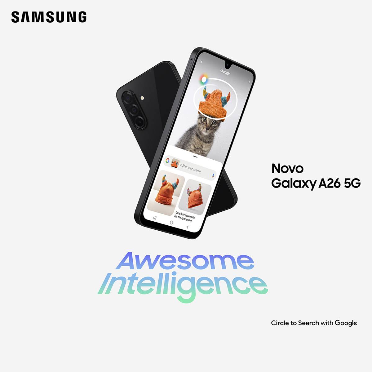 Smartphone Samsung Galaxy A26 5G 6.7" 6GB/128GB Dual SIM Branco
