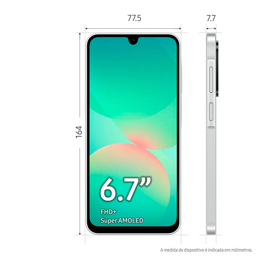 Smartphone Samsung Galaxy A26 5G 6.7" 6GB/128GB Dual SIM Branco