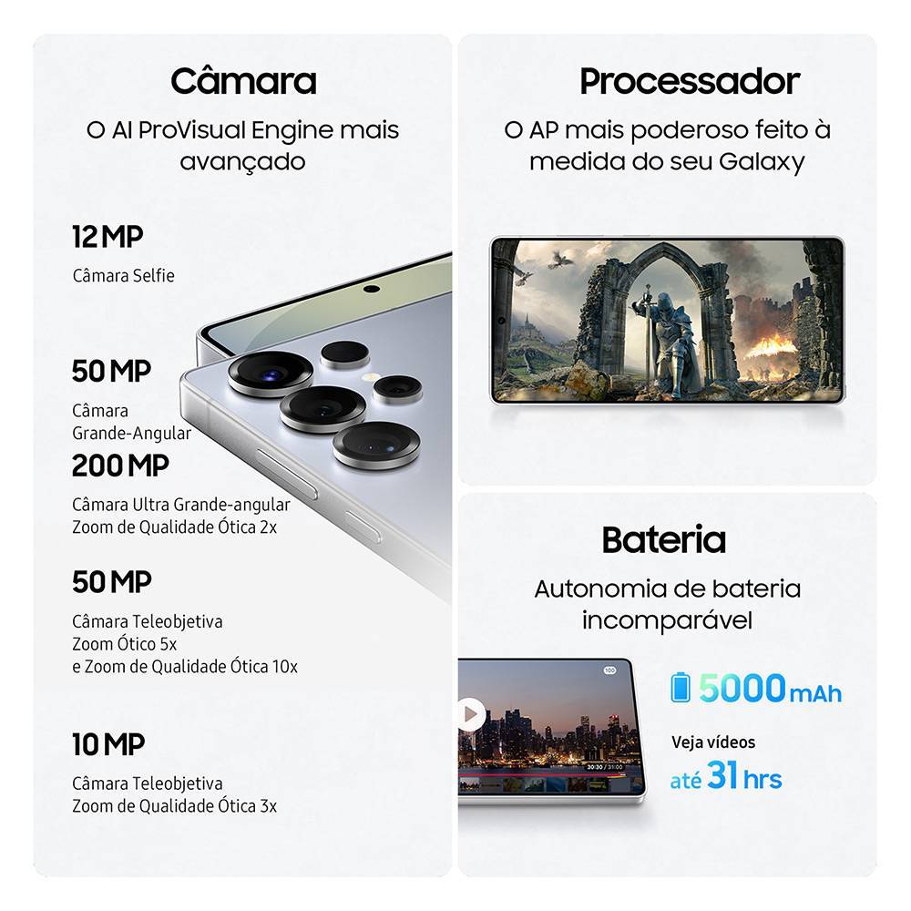 Smartphone Apple iPhone 16 Pro Max 6.9" 256GB Titânio Preto,