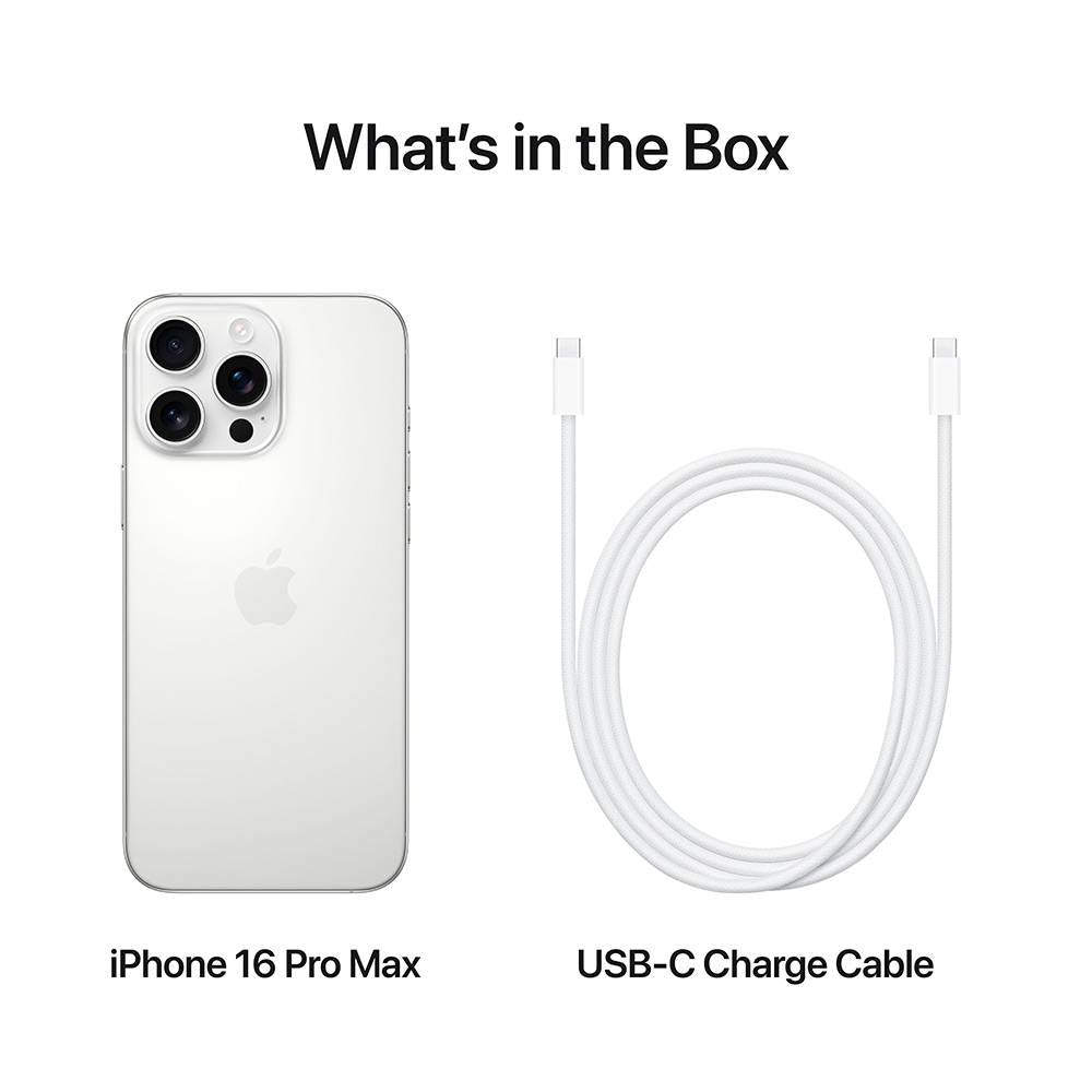 Smartphone Apple iPhone 16 Pro Max 6.9" 256GB Titânio Branco,