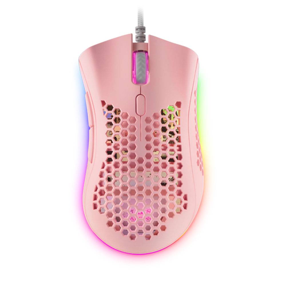 Rato Mars Gaming MMEX 32000DPI RGB Rosa