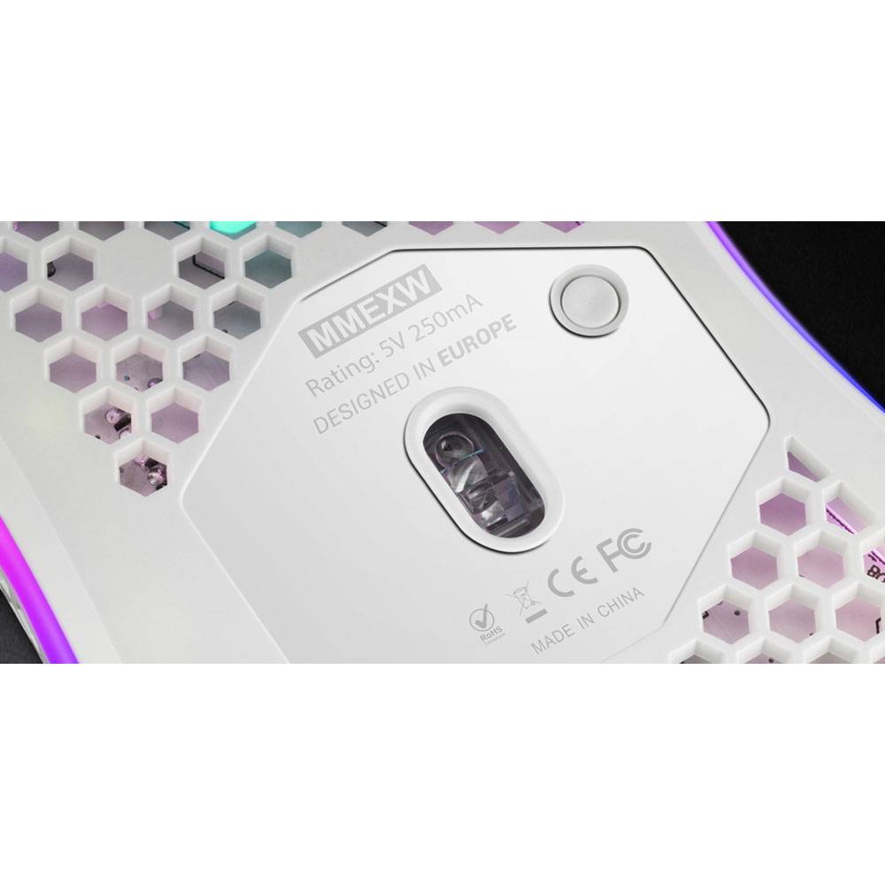 Rato Mars Gaming MMEX 32000DPI RGB Rosa