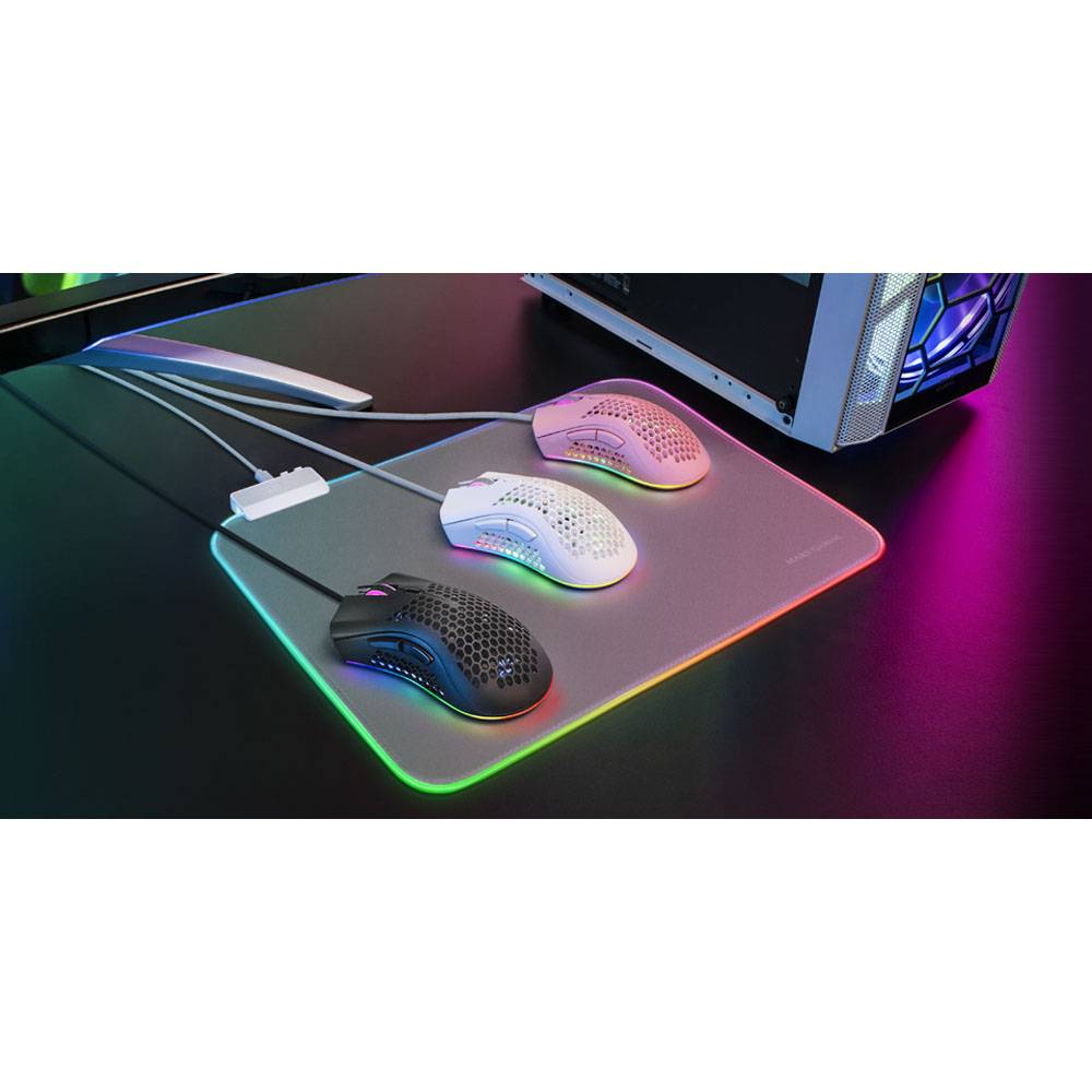 Rato Mars Gaming MMEX 32000DPI RGB Rosa