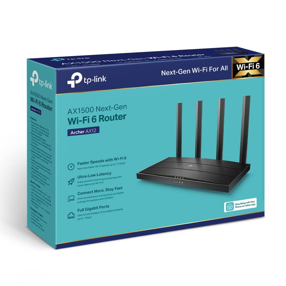 Router TP-Link Archer AX12 AX1500 Wi-Fi 6